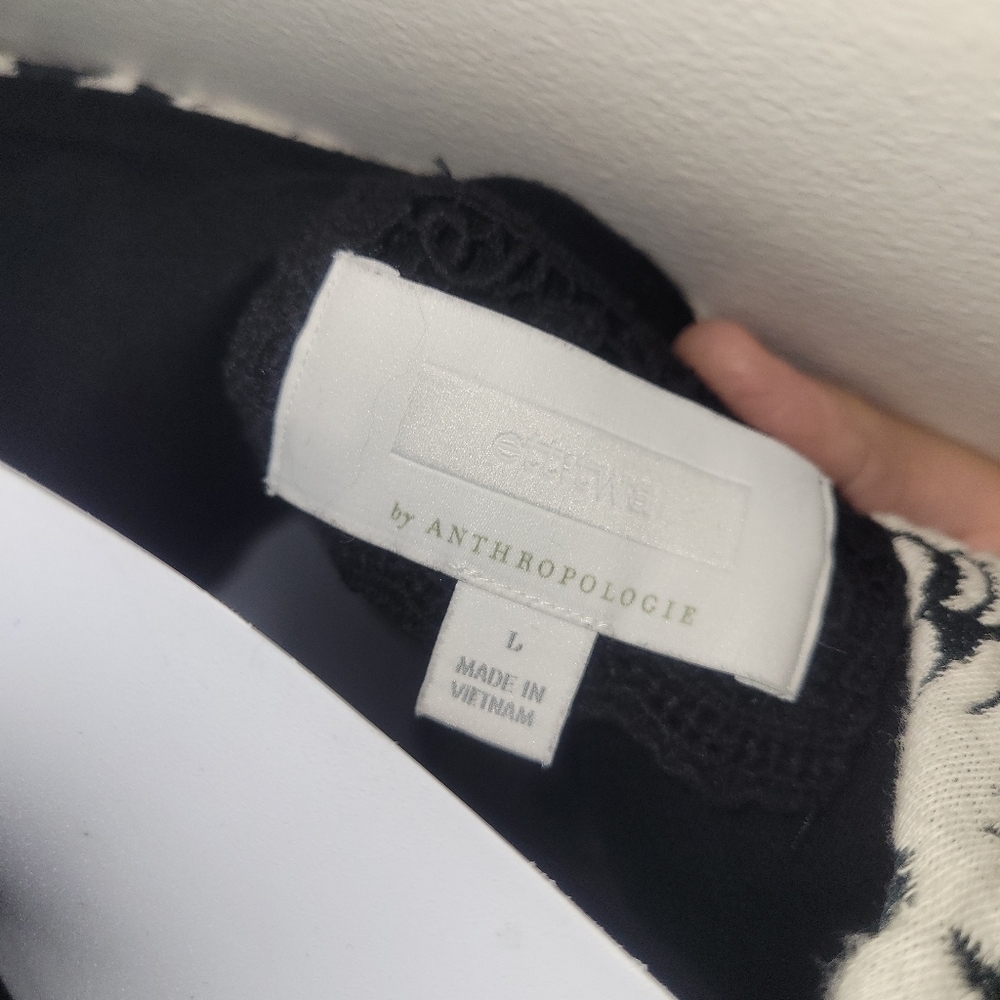 Ett:twa By Anthropologie Women’s Black and White A-line Dress Sz L - Picture 2 of 5